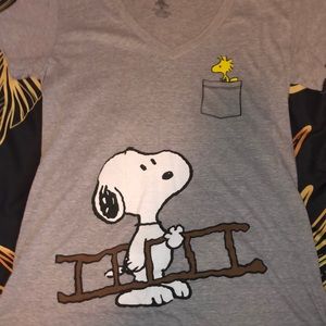 Snoopy and Woodstock v neck